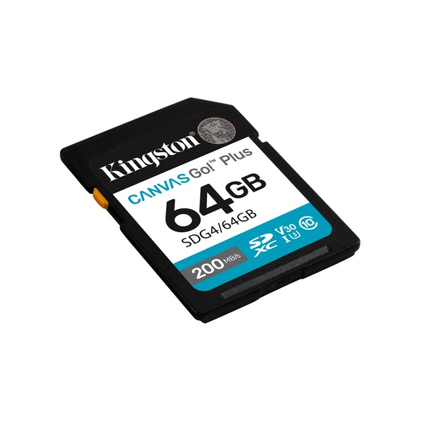 Карта памяти SD 64GB Kingston Canvas Go! Plus, SDG4/64GB