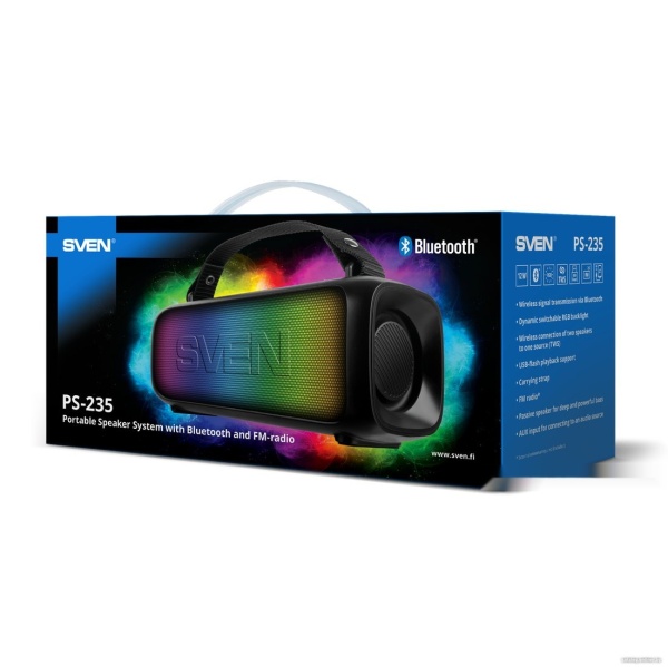 Колонка портативная Sven PS-235 Black, SV-022075