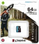 Карта памяти MicroSD 64GB Kingston Class 10 U3 V30 A2 SDCG3/64GBSP