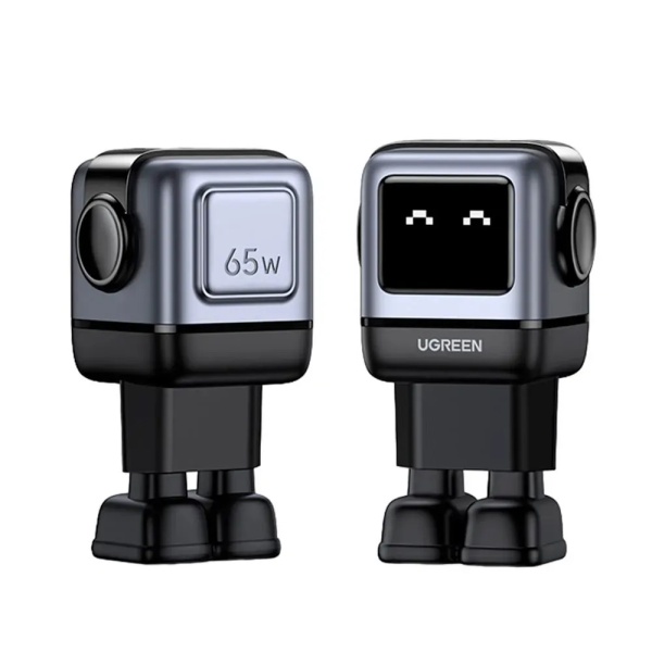 Зарядное устройство Ugreen CD361 25685B Nexode 65W 1*USB-A/2*USB-C Robot GaN Fast Charger