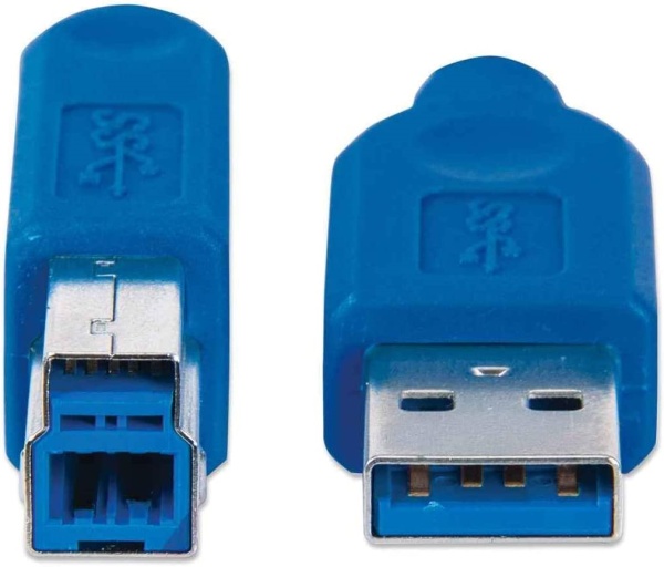 Кабель Manhattan USB 3.0, A(M)/B(M), 2 м, blue