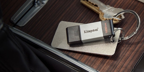 USB Flash drive 128Gb Kingston Data Traveler 80, DT80/128GB, Black/Silver, только Type-C