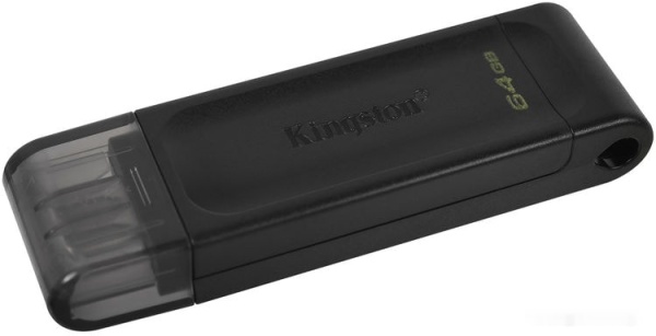 USB Flash drive 64Gb Kingston DataTraveler 70, DT70/64GB, Black, только Type-C