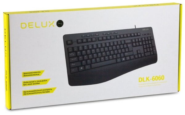 Клавиатура Delux DLK-6060UB, USB, Black