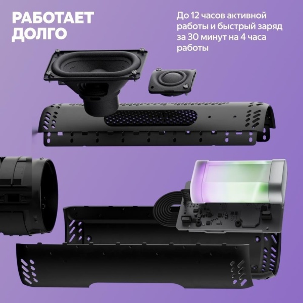 Умная колонка Яндекс Станция Стрит с Алисой Серый, YNDX-00030GRY