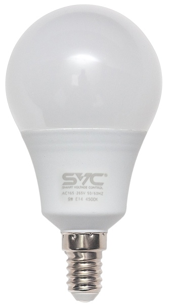 Лампочка SVC LED G45-9W-E14-4500К