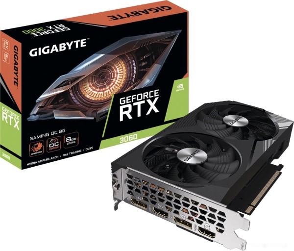 Видеокарта Gigabyte RTX 3060 GAMING OC 8G, 3060 GV-N3060GAMING OC-8GD