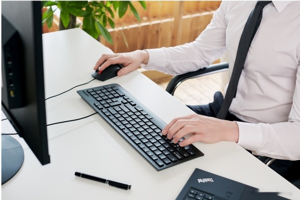 Клавиатура + мышь Lenovo Essential Wired Combo, 4X30L79912