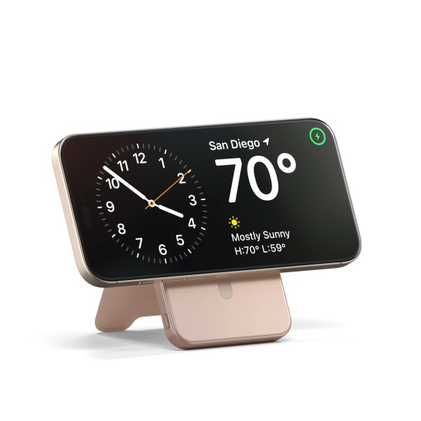 Портативное зарядное устройство Satechi Qi2 5K Magnetic Power Bank with Stand Sand, ST-B5Q2SR