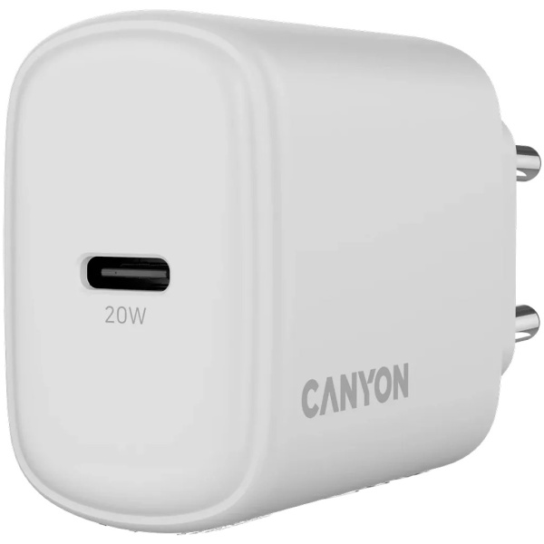 Зарядное устройство Canyon Wall Charger OnCharge 200 White, CNE-CHA200-01