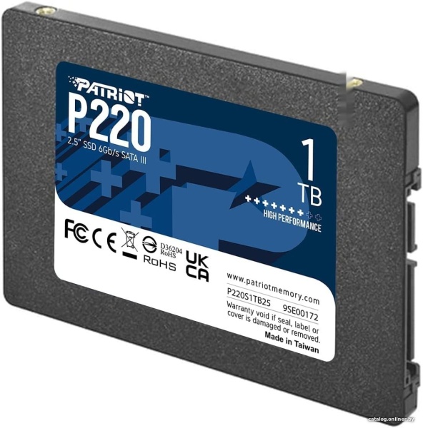 Диск SSD 2.5" 1TB Patriot P220, P220S1TB25