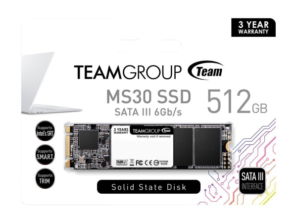 Диск SSD M.2 512Gb SATA Team Group MS30, TM8PS7512G0C101