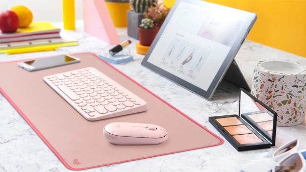 Коврик Logitech Desk Mat Pink, 956-000053