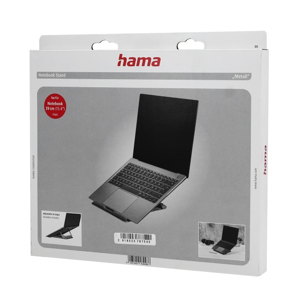 Подставка для ноутбука Hama Metal Grey, 00053048