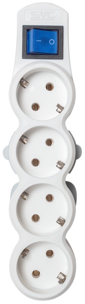 Сетевой фильтр SVC ZP4S-18M (4 розетки, 1.8м)