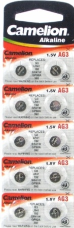 Батарейки CAMELION Alkaline AG3-BP10(0%Hg) 10 шт