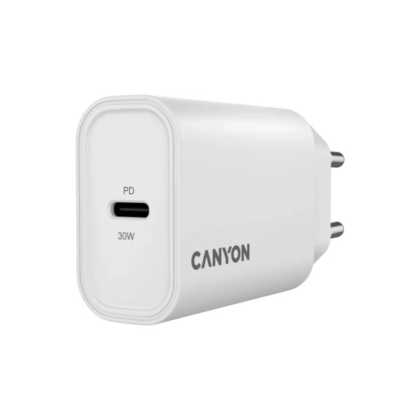 Зарядное устройство Canyon Wall Charger OnCharge 30CL White, CNE-CHA30CLW