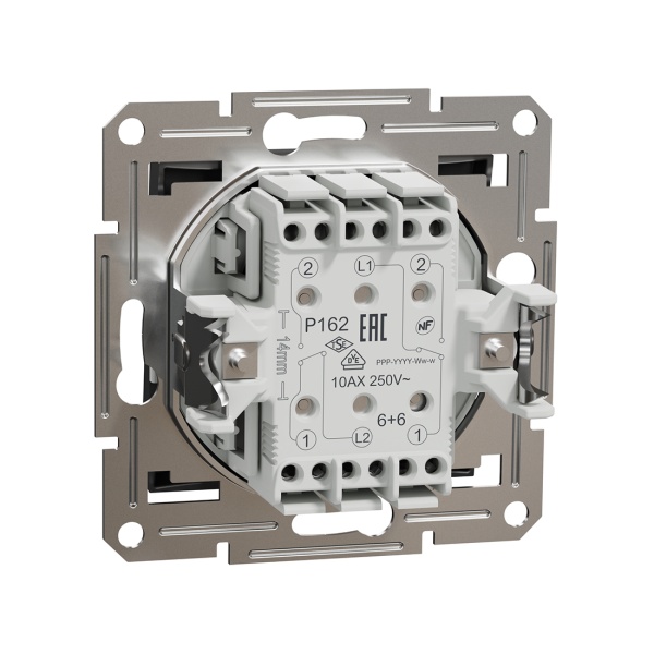 Выключатель Schneider Electric двухклавишный SE EPH0600171 Asfora механизм антрацит