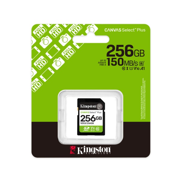 Карта памяти SDXC 256GB Kingston Canvas Select Plus, SDS3/256GB