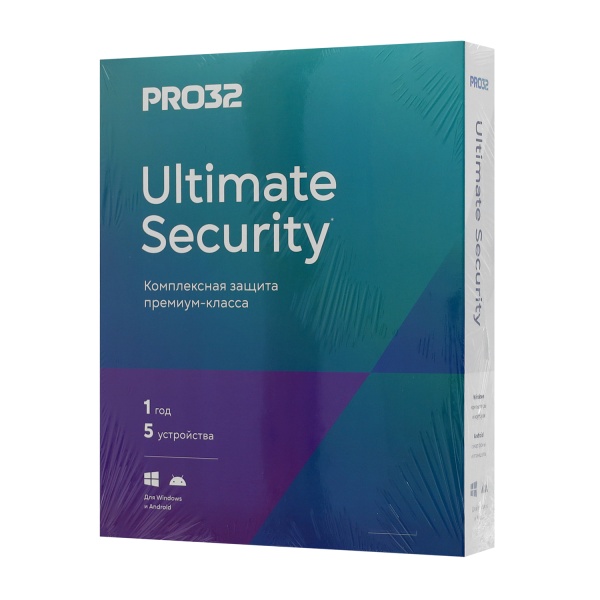 Антивирус PRO32 Ultimate Security 5 ПК на 1 год, PRO32-PUS-NS(BOX)-1-5 KZ