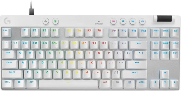 Клавиатура Logitech PRO X TKL RAPID Gaming Keyboard White, 920-013242