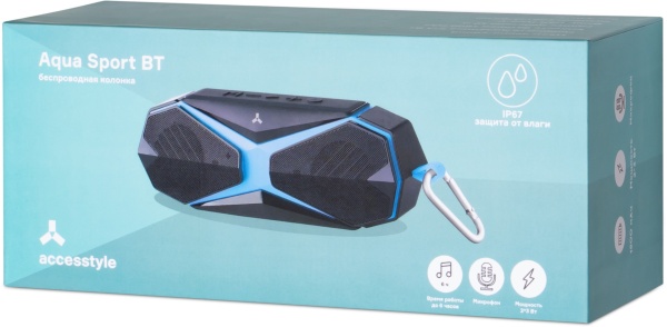 Колонка портативная AccesStyle Aqua Sport BT Black/Blue