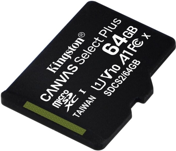 Карта памяти microSD 64Gb Kingston Canvas Select Plus, SDCS2/64GBSP
