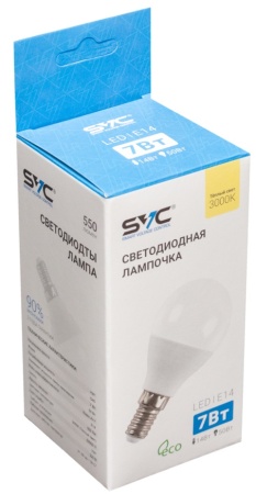 Лампочка SVC LED G45-7W-E14-3000K