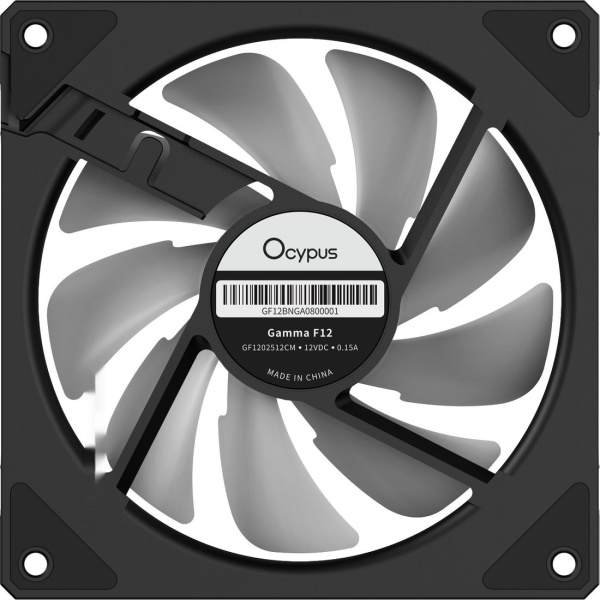 Вентилятор для корпуса Ocypus Gamma F12 BK ARGB Reverse Blade, Gamma-F12-BK1AM01X-GL