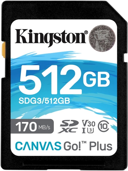 Карта памяти SD 512GB Kingston Canvas Go! Plus, SDG3/512GB