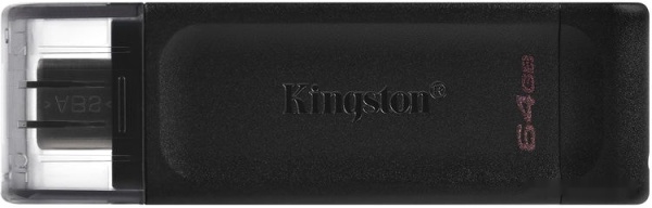 USB Flash drive 64Gb Kingston DataTraveler 70, DT70/64GB, Black, только Type-C