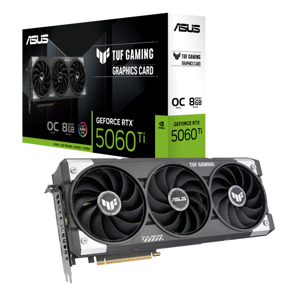 Видеокарта ASUS RTX 5060 Ti 8GB TUF GAMING OC EDITION, TUF-RTX5060TI-O8G-GAMING