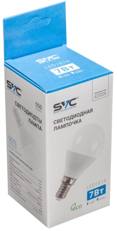 Лампочка SVC LED G45-7W-E14-4200K