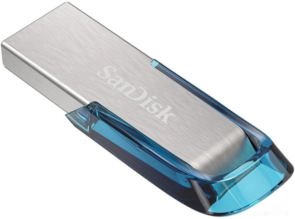 USB Flash drive 128GB SanDisk Cruzer Ultra Flair CZ73 USB3.0 Tropical Blue, SDCZ73-128G-G46B
