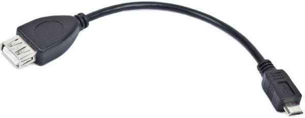 Кабель Gembird USB 2.0 OTG, A-OTG-AFBM-001, AF/ MicroBM, 0.15м