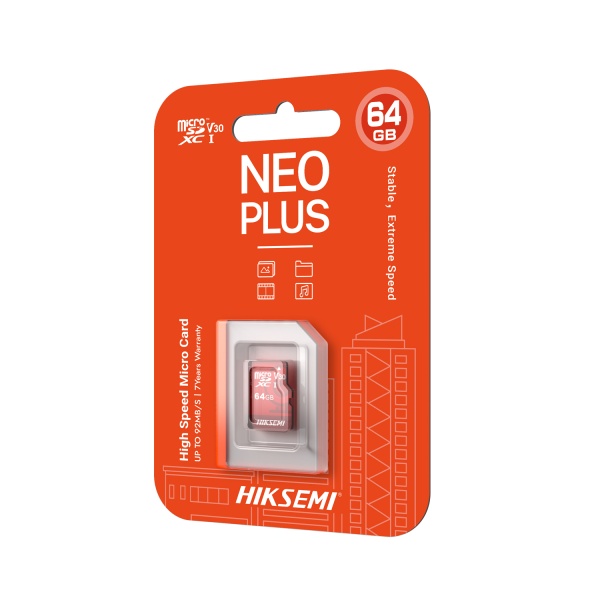 Карта памяти microSDXC 64GB Hiksemi Neo Plus, HS-TF-E1/64G