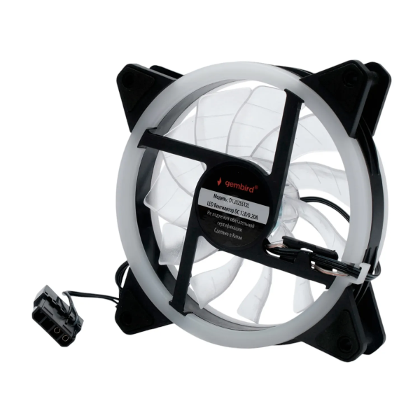 Вентилятор для корпуса Gembird D12025S12L-W