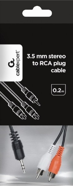 Кабель 3.5mm - 2xRCA Cablexpert CCA-458/0.2 20см