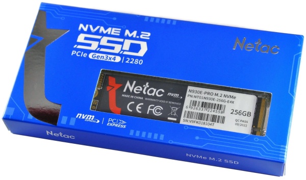 Диск SSD M.2 PCI-E 256GB Netac N930E Pro, NT01N930E-256G-E4X