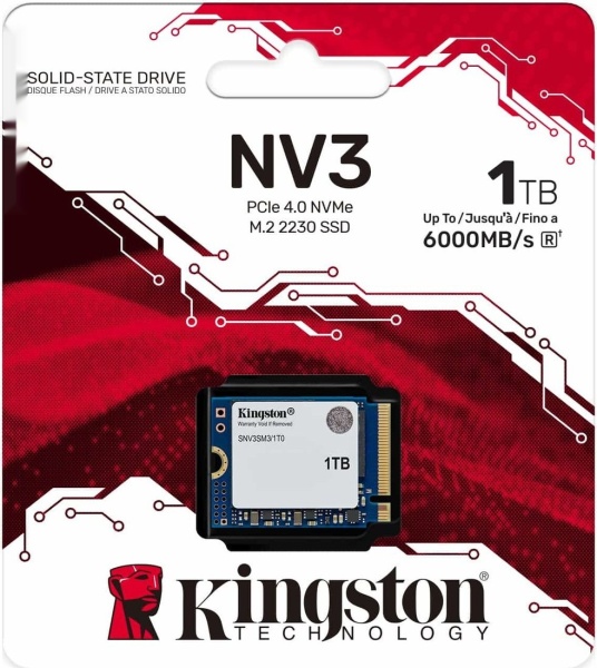 Диск SSD M.2 PCI-E 1TB Kingston NV3 2230, SNV3SM3/1T0