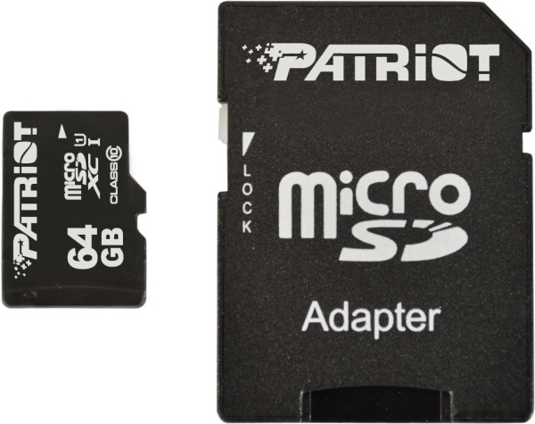 Карта памяти microSDXC 64GB Patriot LX Series PSF64GMDC10