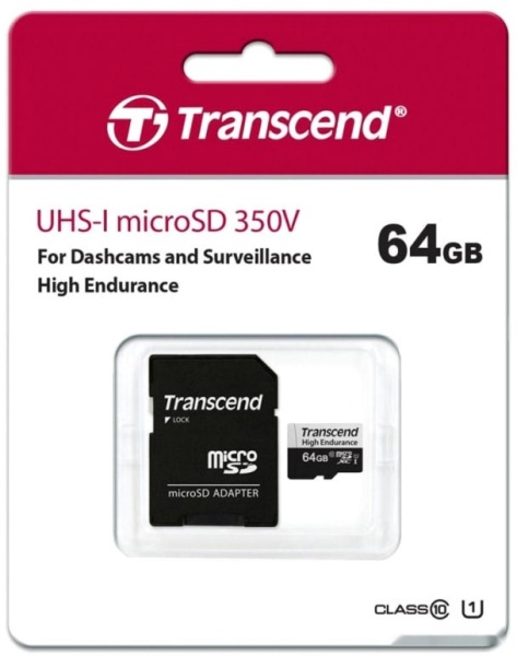 Карта памяти MicroSD 64GB Transcend TS64GUSD350V