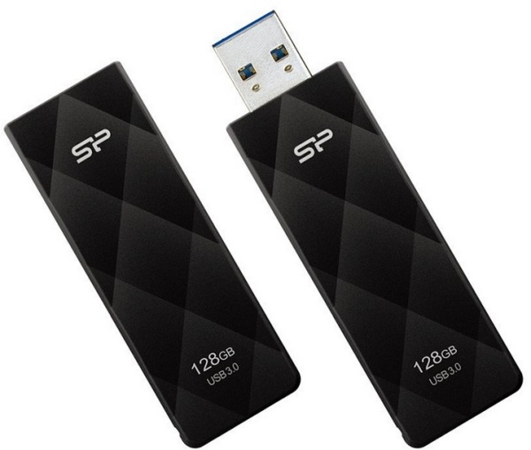 USB flash 128GB Silicon Power, Blaze B20, USB 3.2, black, SP128GBUF3B20V1K 