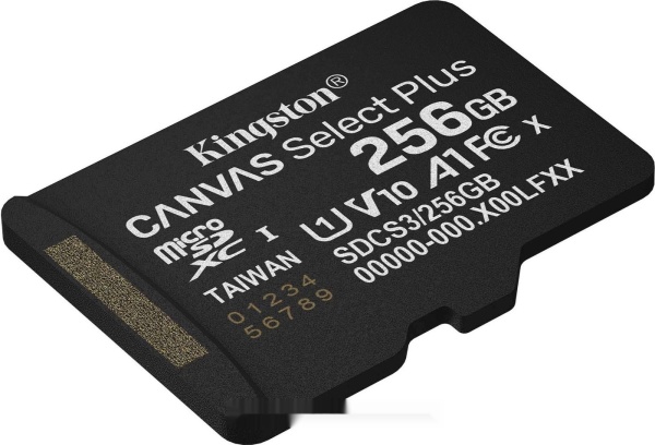 Карта памяти microSD 256GB Kingston Canvas Select Plus, SDCS3/256GBSP