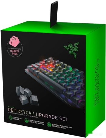 Набор кейкапов RAZER PBT Keycap Upgrade Set Quartz Pink