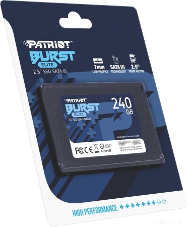 Диск SSD 2.5" 240Gb Patriot Burst Elite, PBE240GS25SSDR