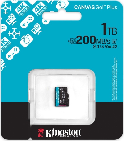 Карта памяти microSDXC 1TB Kingston Canvas Go! Plus, SDCG4/1TBSP