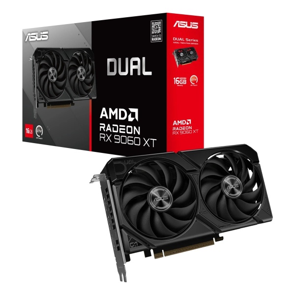 Видеокарта ASUS RX 9060 XT DUAL 16GB, DUAL-RX9060XT-16G