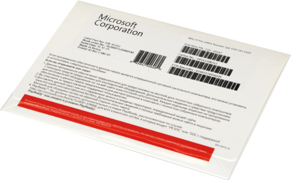 Windows 11 Pro Rus 64bit DVD 1pk DSP OEI, FQC-10547