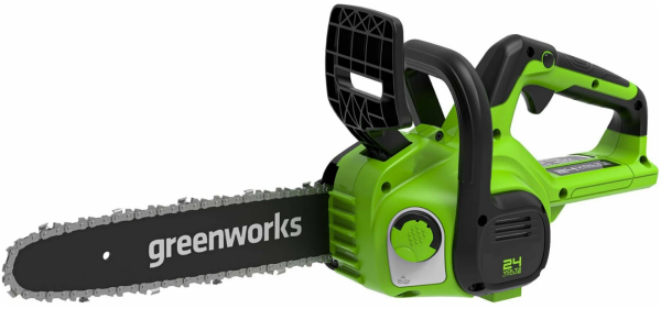 Цепная пила аккумуляторная Greenworks G24CS25K4 25см 24V 4Ah и ЗУ, 2007707UB